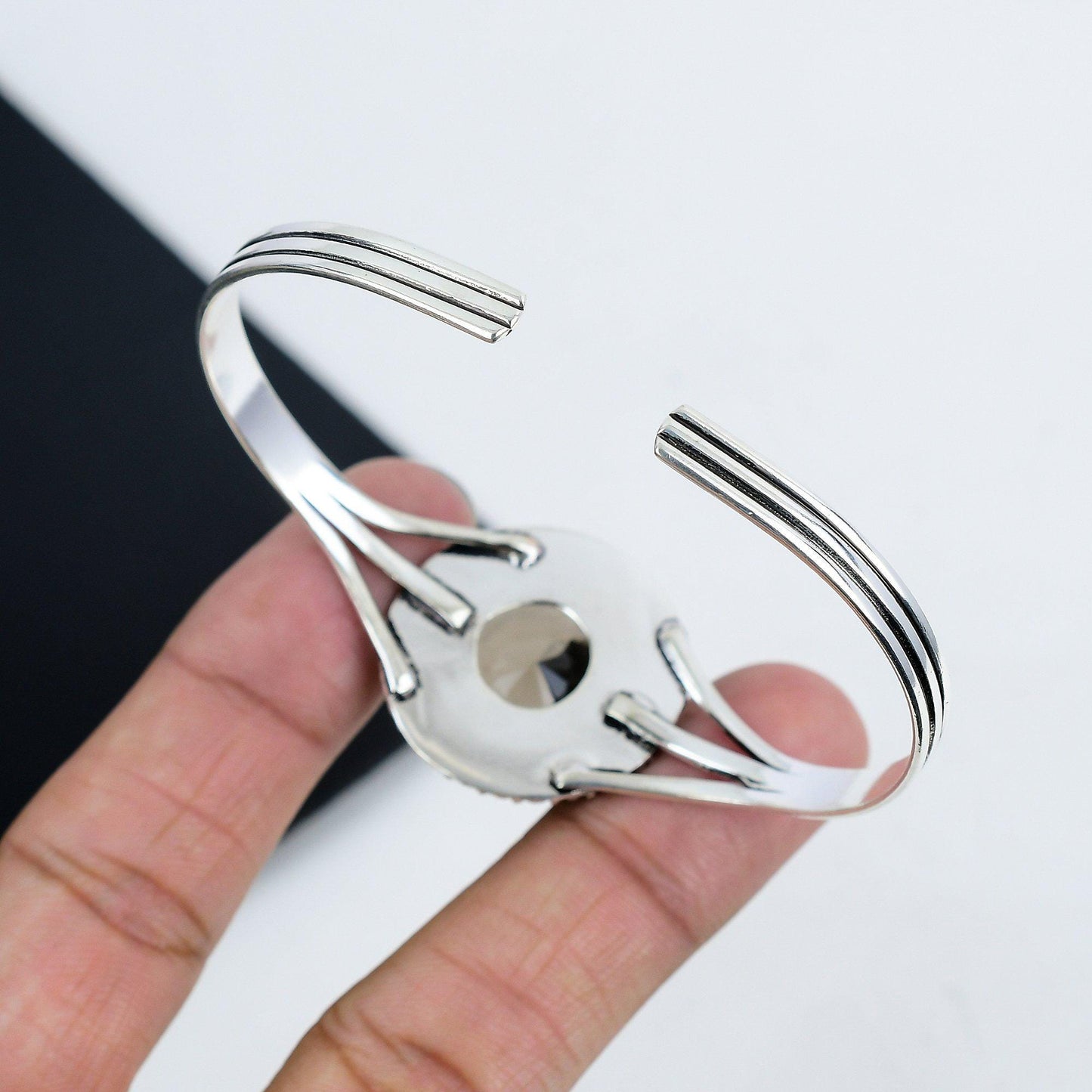 Smoky Topaz Sterling Silver Bangle