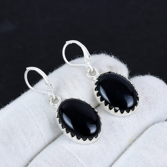 Black Onyx Gemstone Earrings