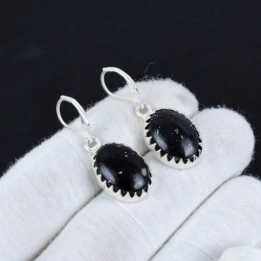 Black Obsidian Gemstone Earrings