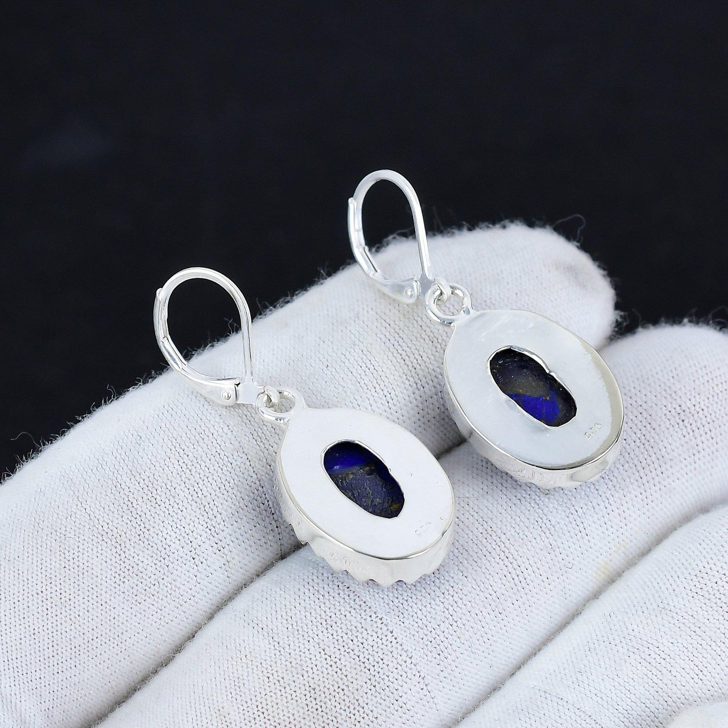 Blue Turquoise Gemstone Earrings