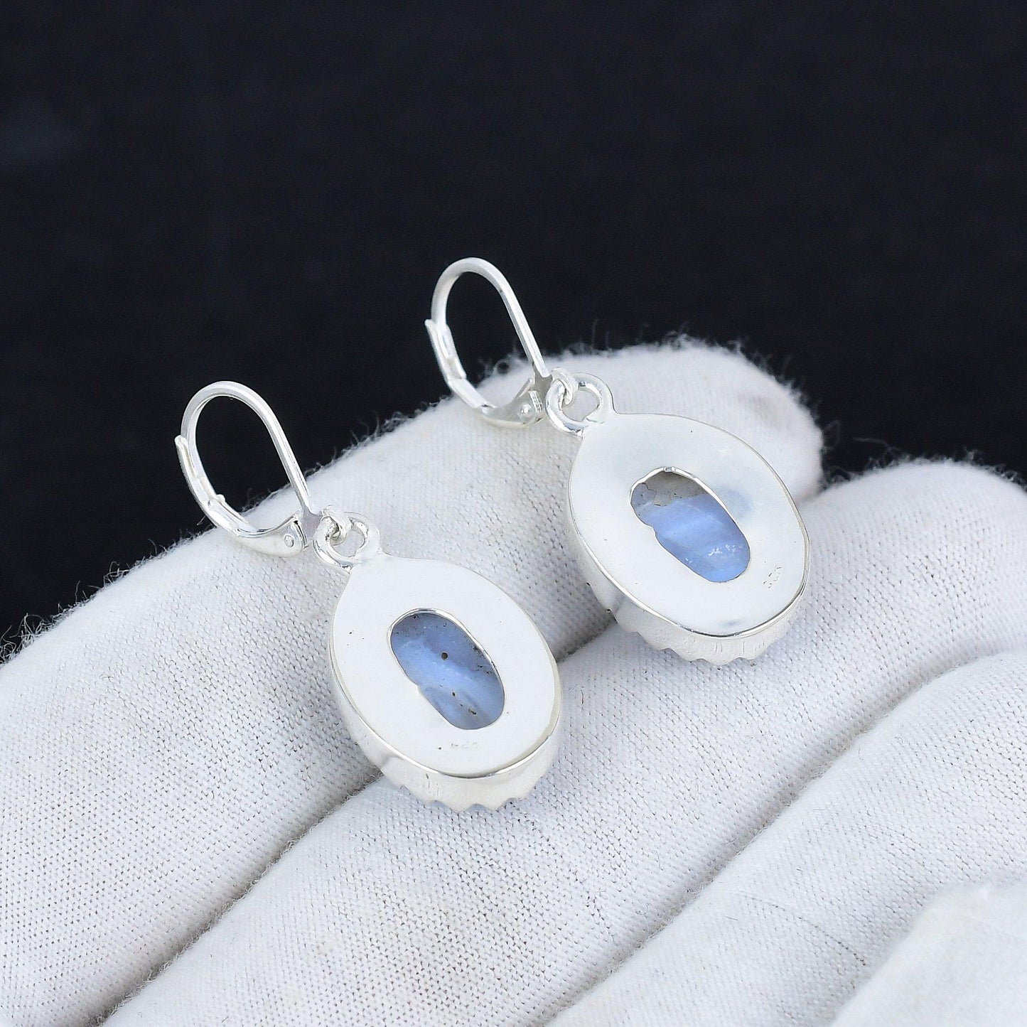 Blue Scheelite Gemstone Earrings