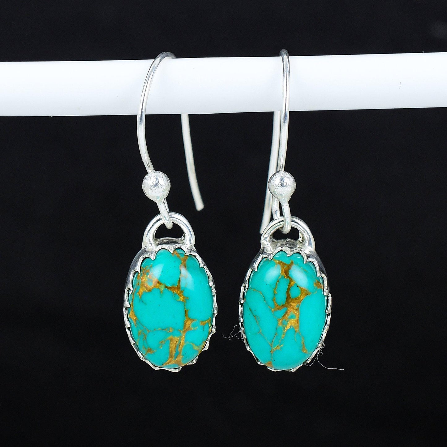 Turquoise Gemstone Dangle Earrings