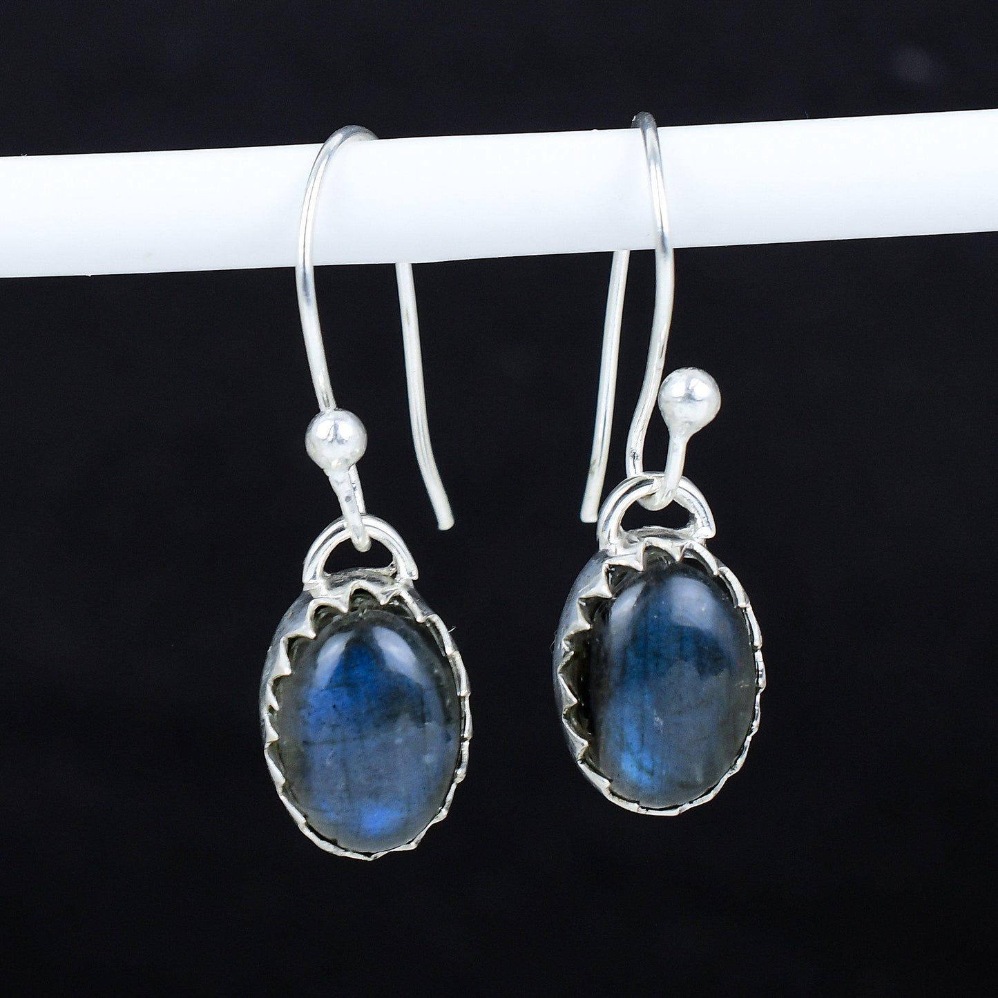 Blue Labradorite Gemstone Earrings