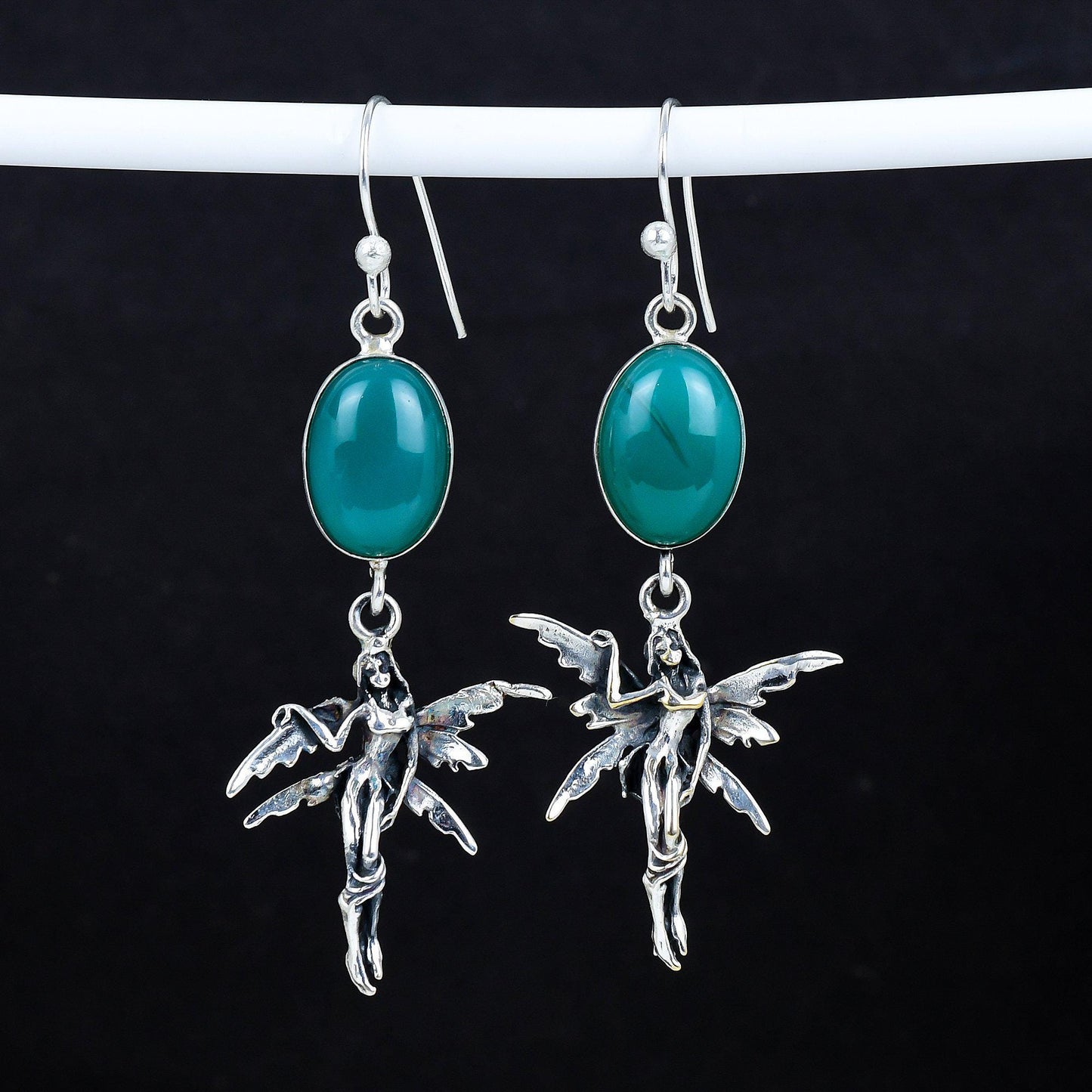 Green Onyx Gemstone Earrings
