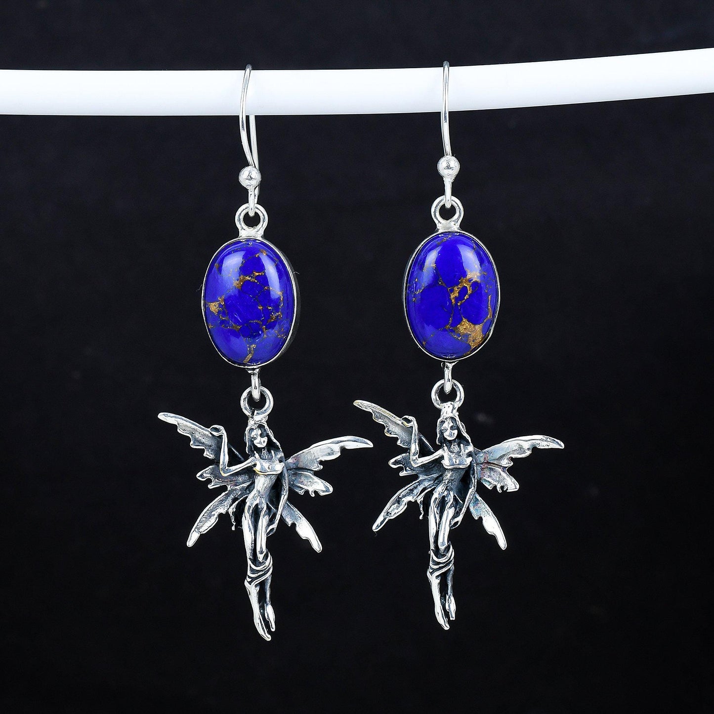 Blue Copper Turquoise Gemstone Earrings