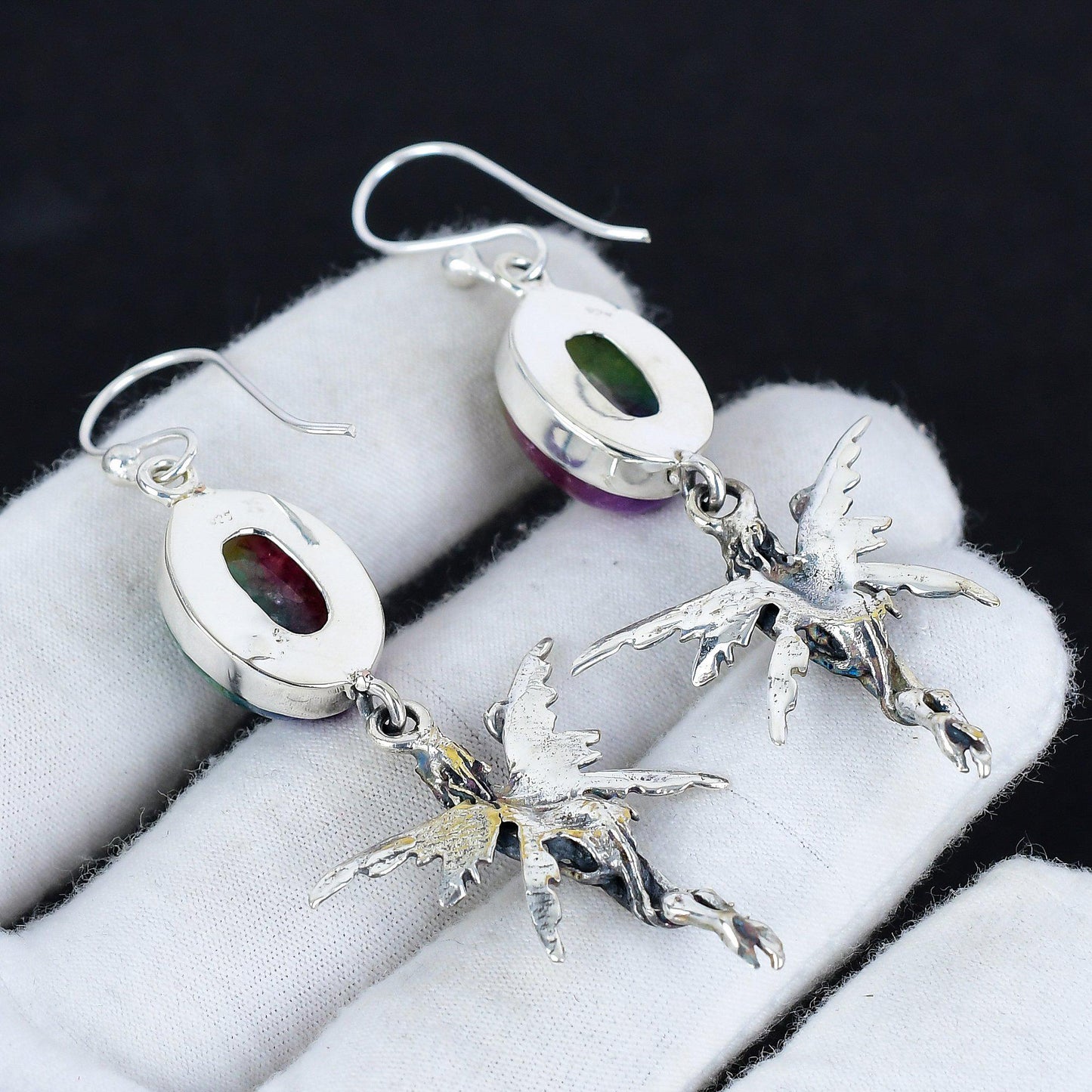 Rainbow Solar Quartz Gemstone Earrings