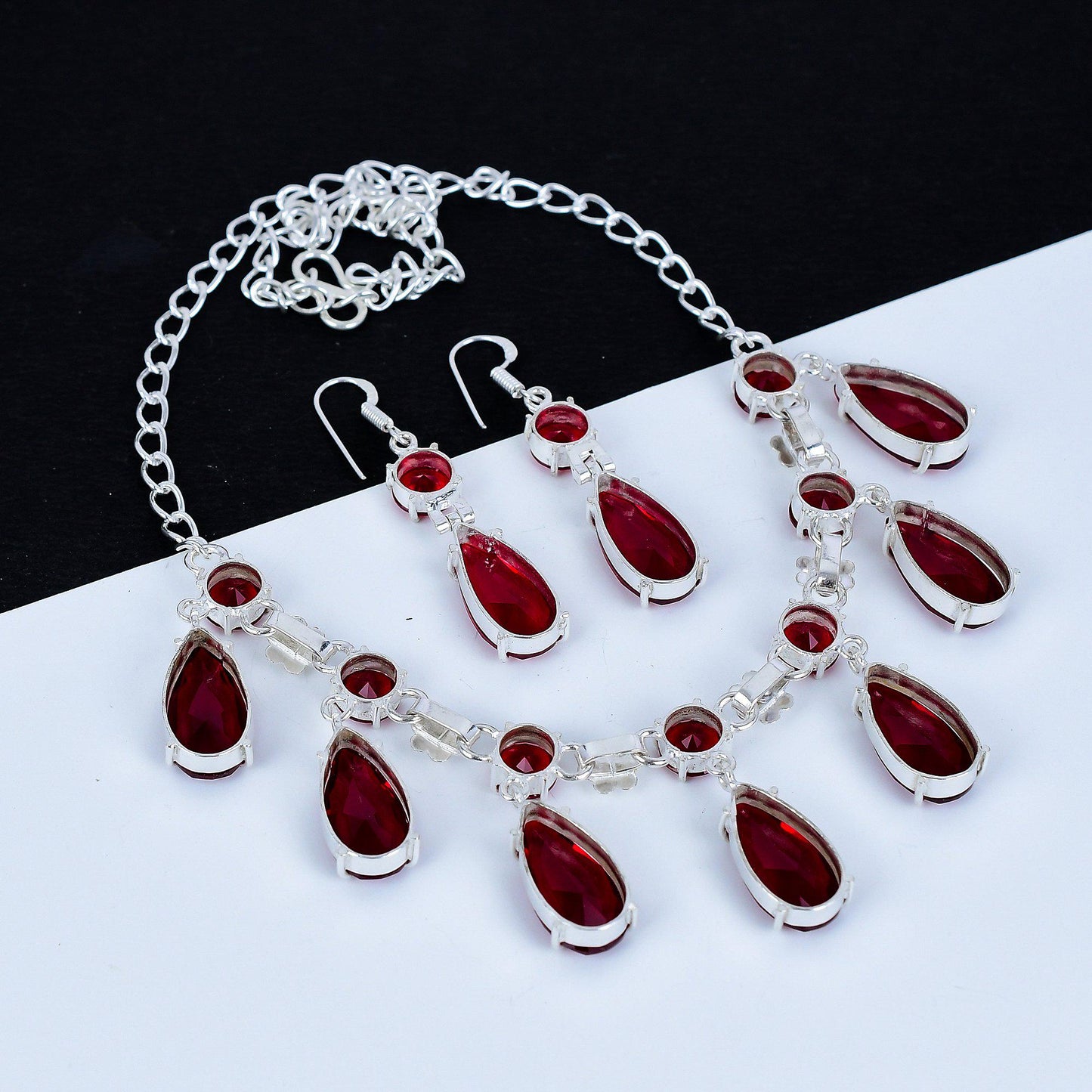 Red Ruby Gemstone Necklace