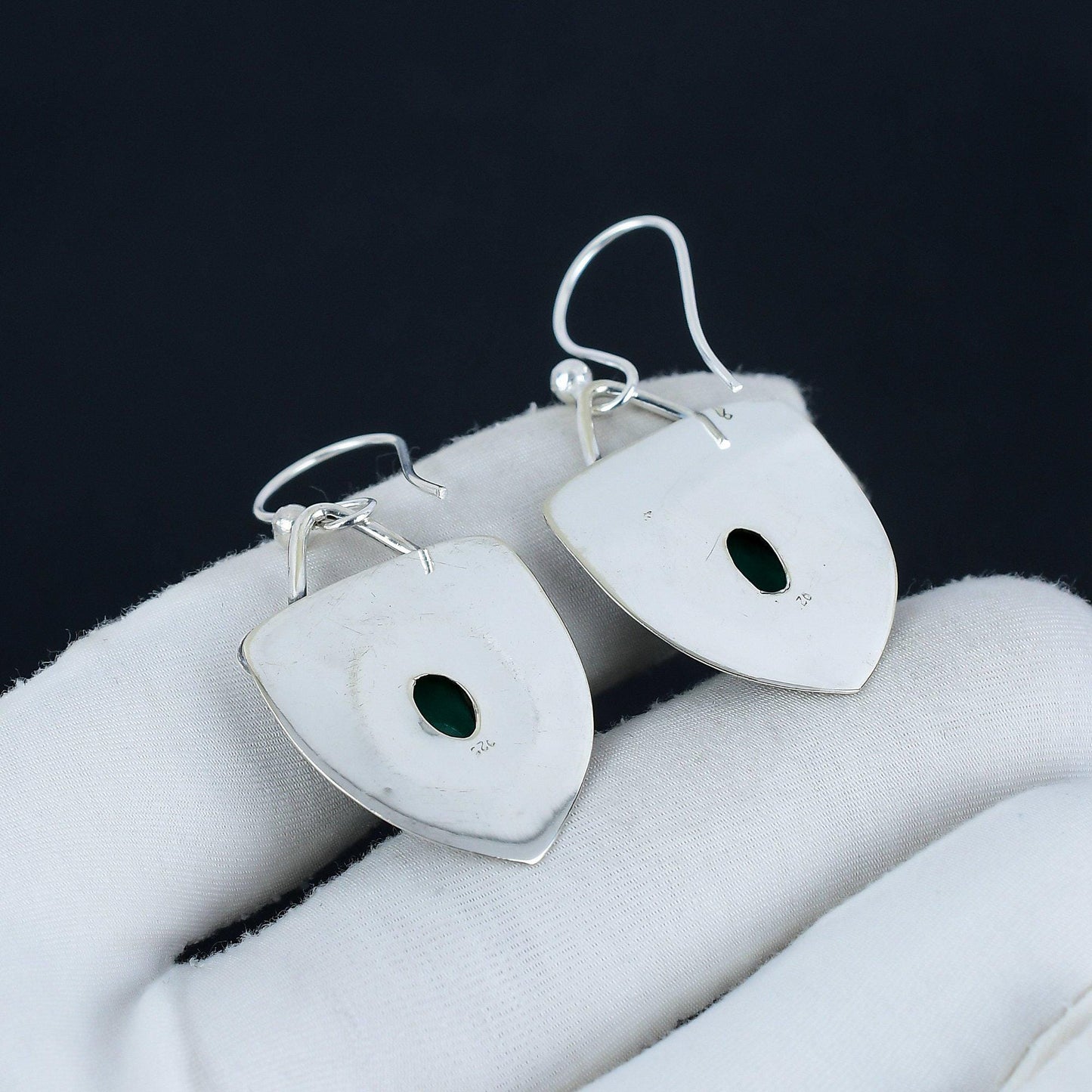 Green Onyx Gemstone Earrings