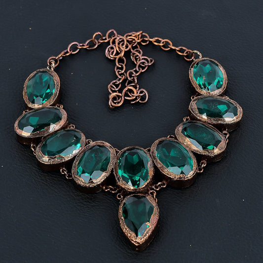 Blue Aquamarine Gemstone Necklace