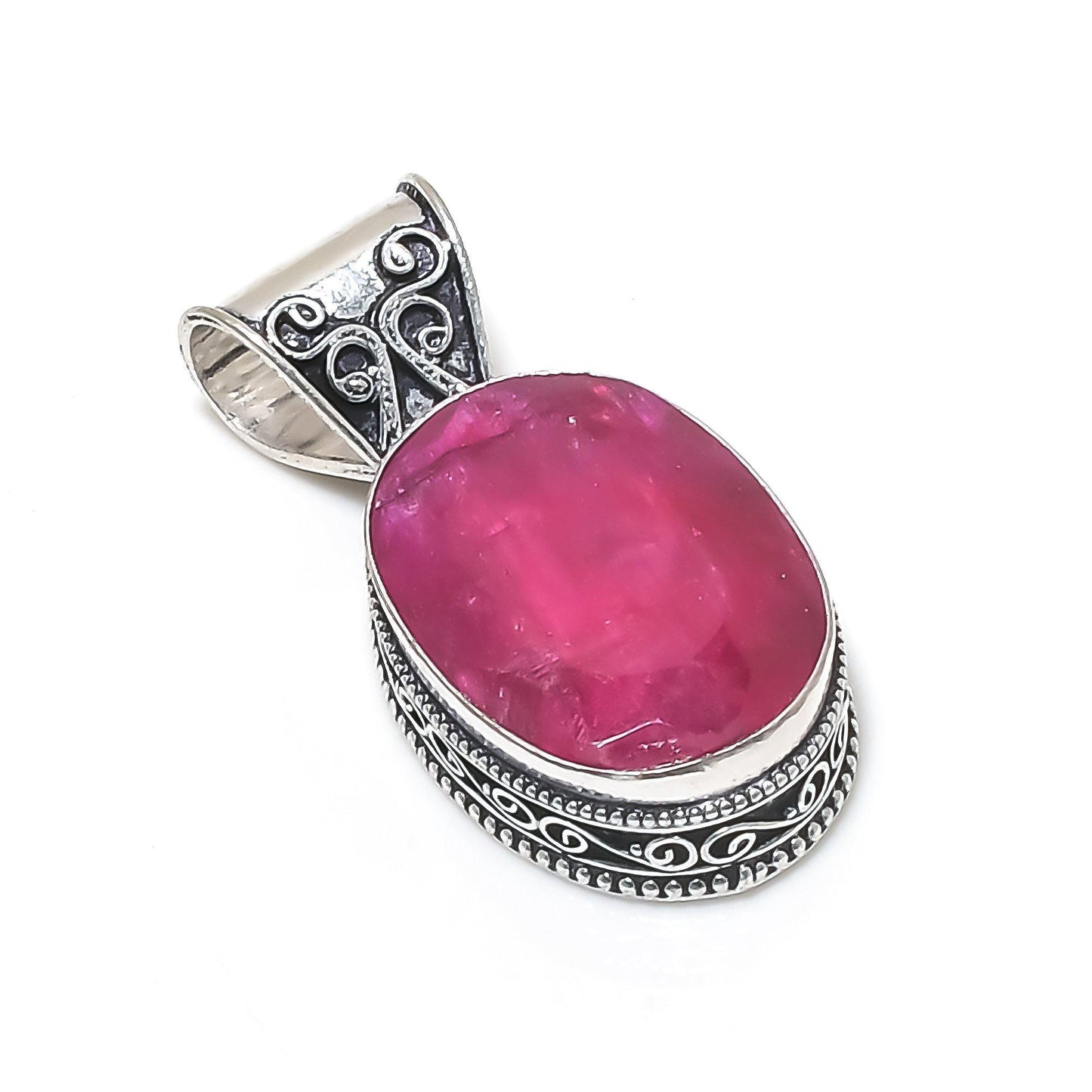Kashmir Red Ruby Gemstone Pendant