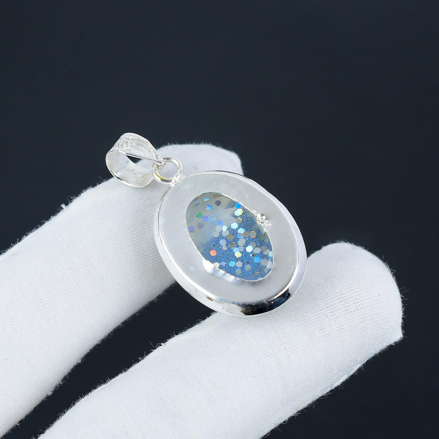 Blue Australian Opal Gemstone Pendant