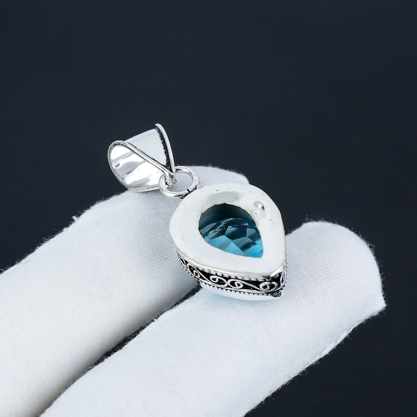 Swiss Blue Topaz Gemstone Pendant