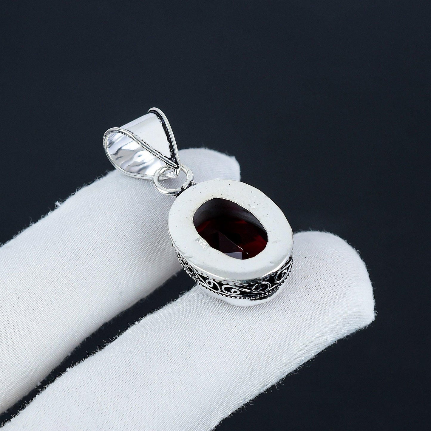 Red Garnet Gemstone Pendant