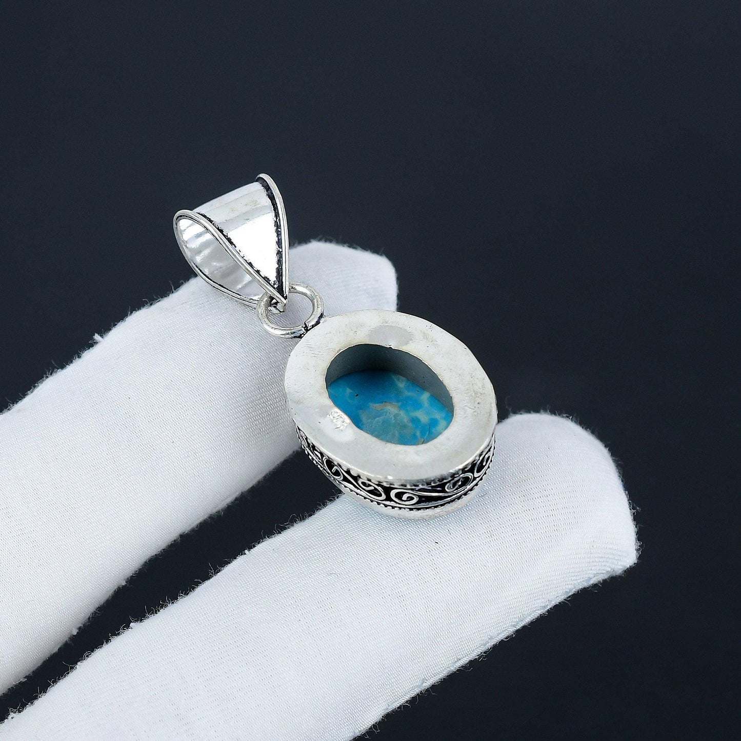 Blue Larimar Gemstone Pendant