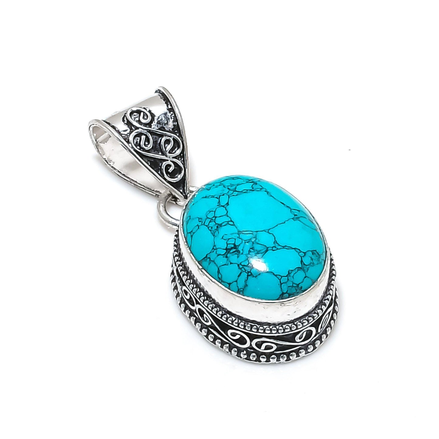 Blue Turquoise Gemstone Pendant