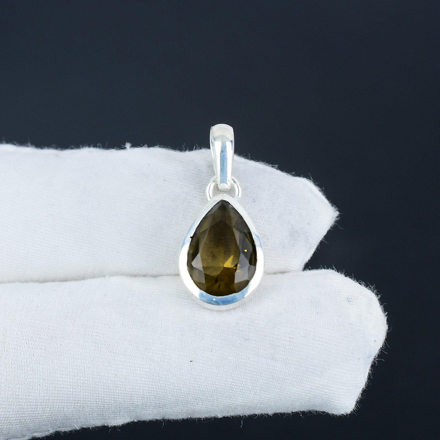 Smoky Brown Topaz Gemstone Pendant