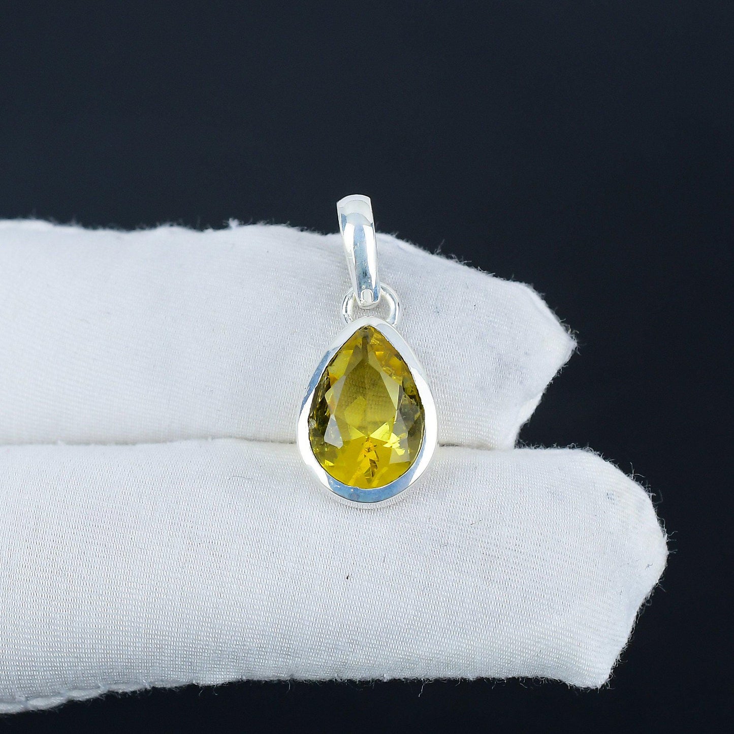 Yellow Citrine Gemstone Pendant