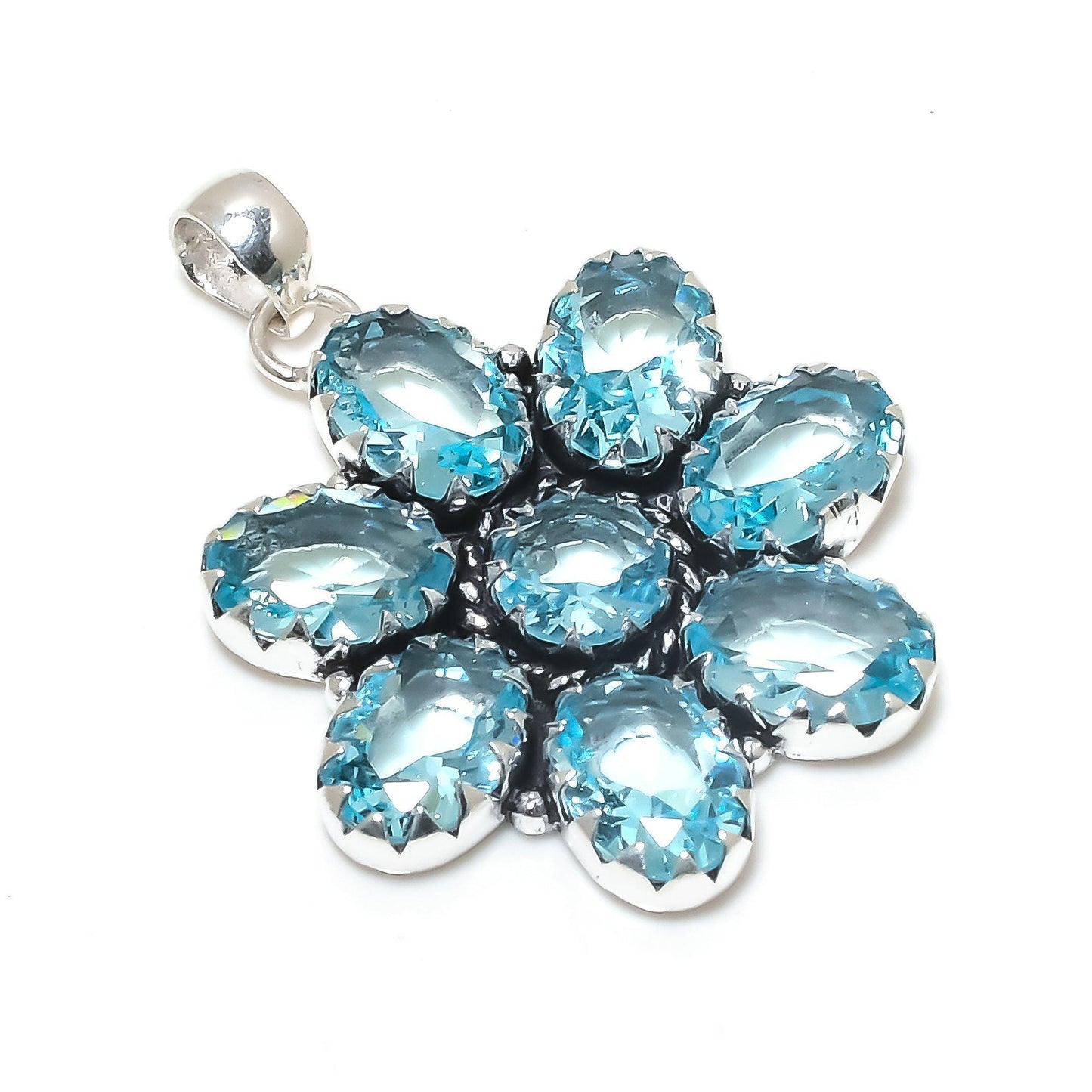 Swiss Blue Topaz Gemstone Pendant