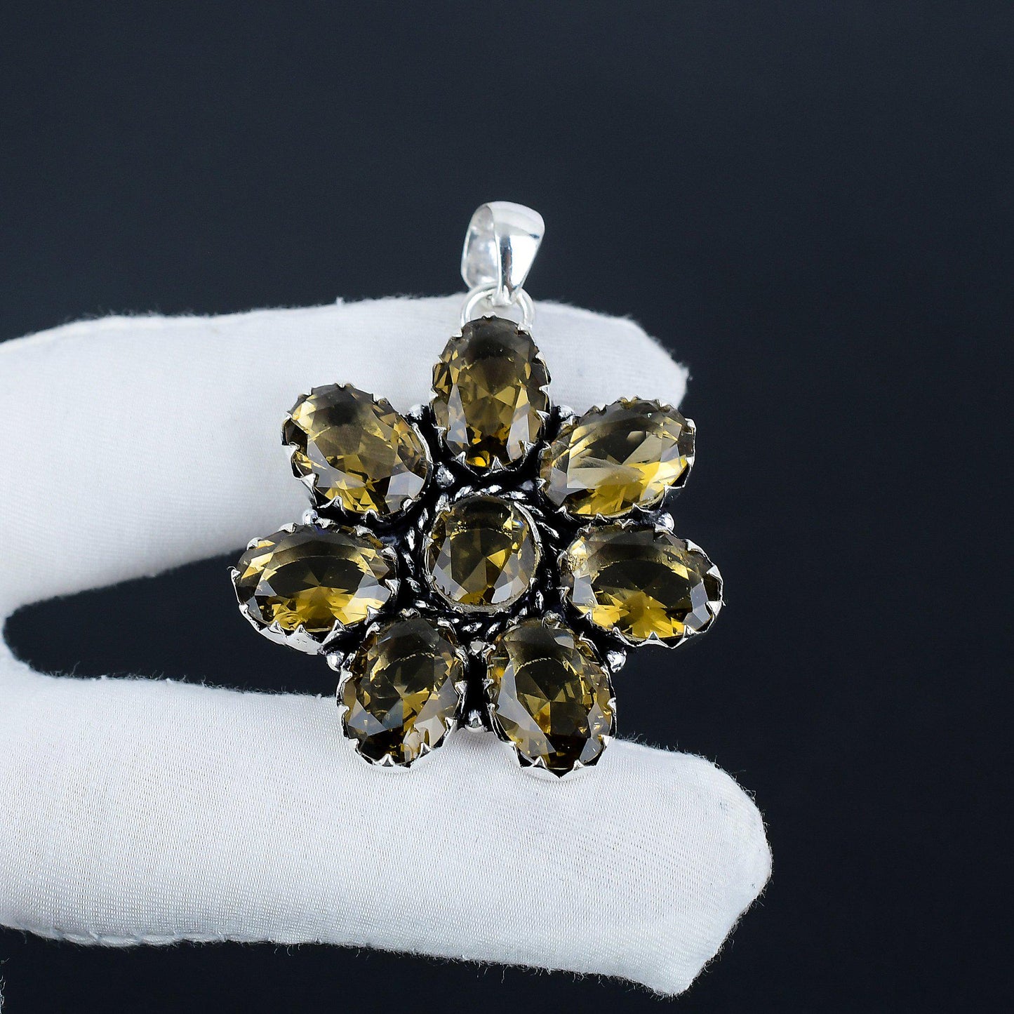 Smoky Brown Topaz Gemstone Pendant