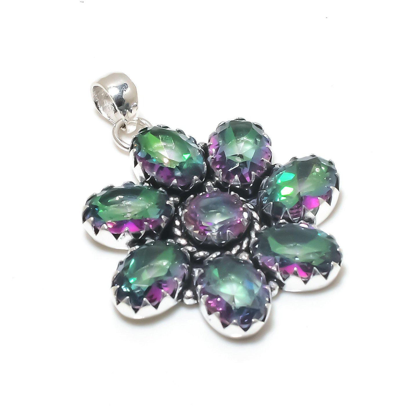 Rainbow Mystic Topaz Gemstone Pendant