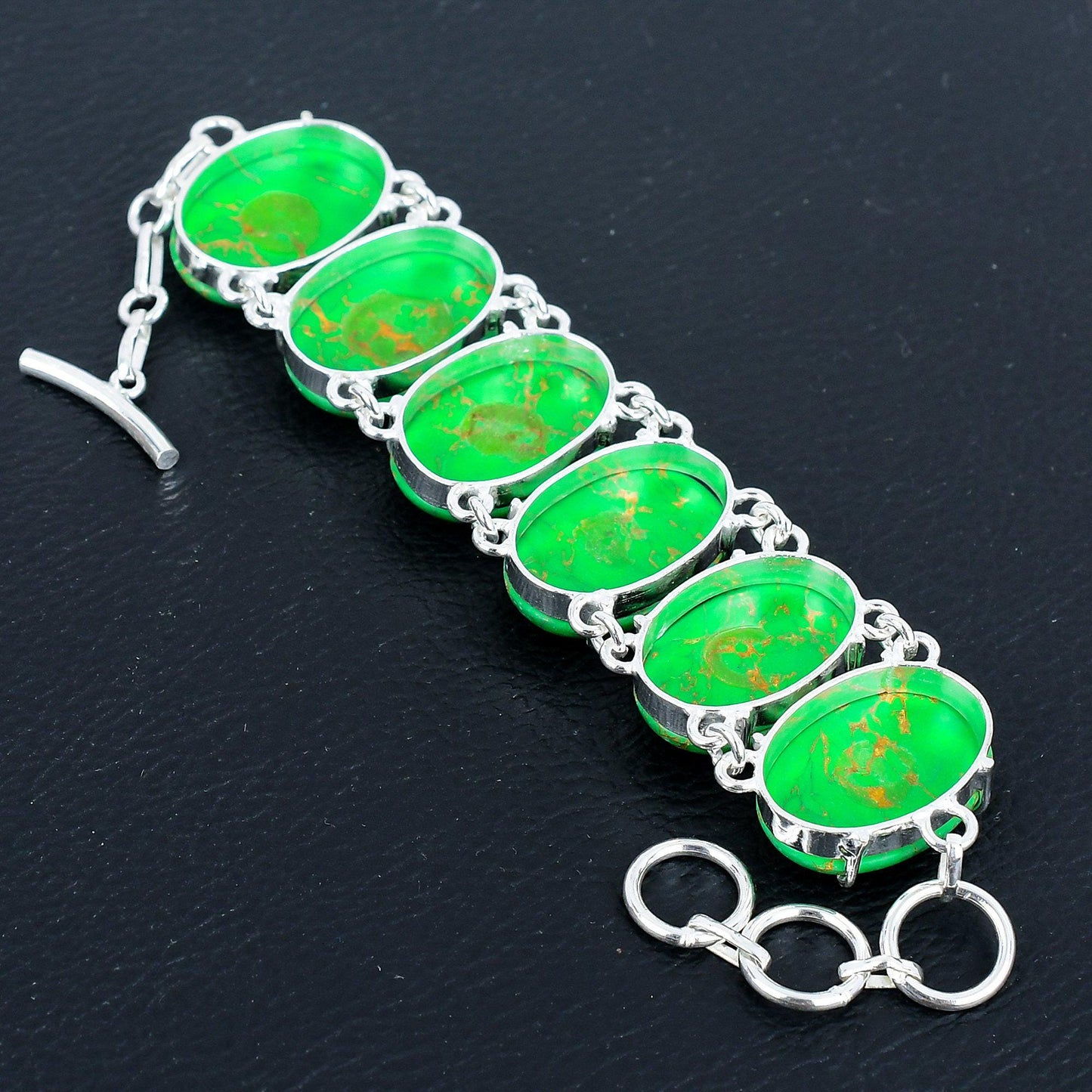 Green Turquoise Gemstone Bracelet