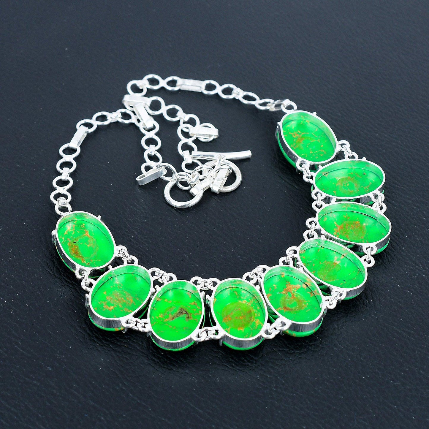 Green Turquoise Gemstone Necklace