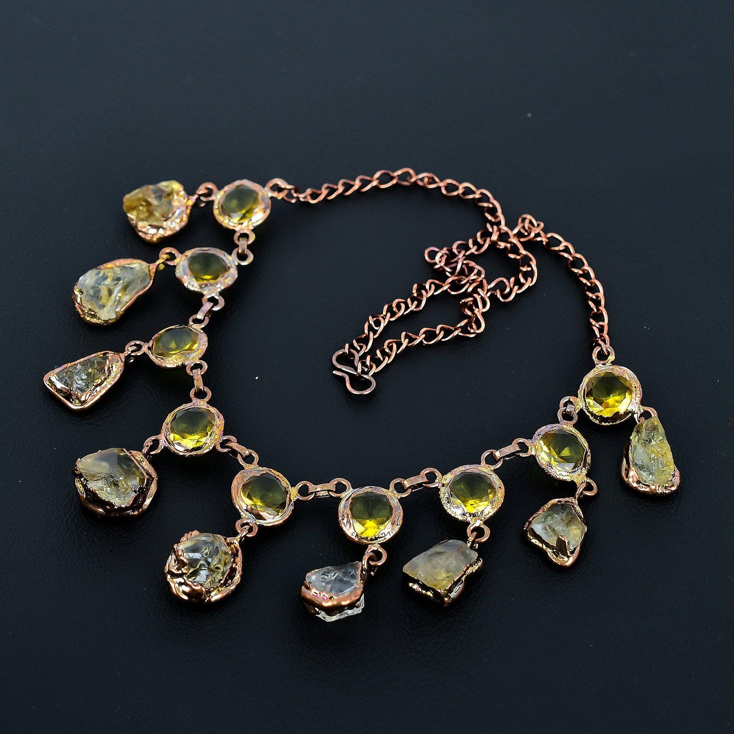 Yellow Citrine Gemstone Necklace