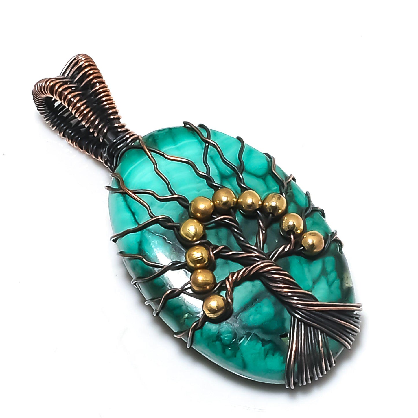 Green Malachite Gemstone Pendant