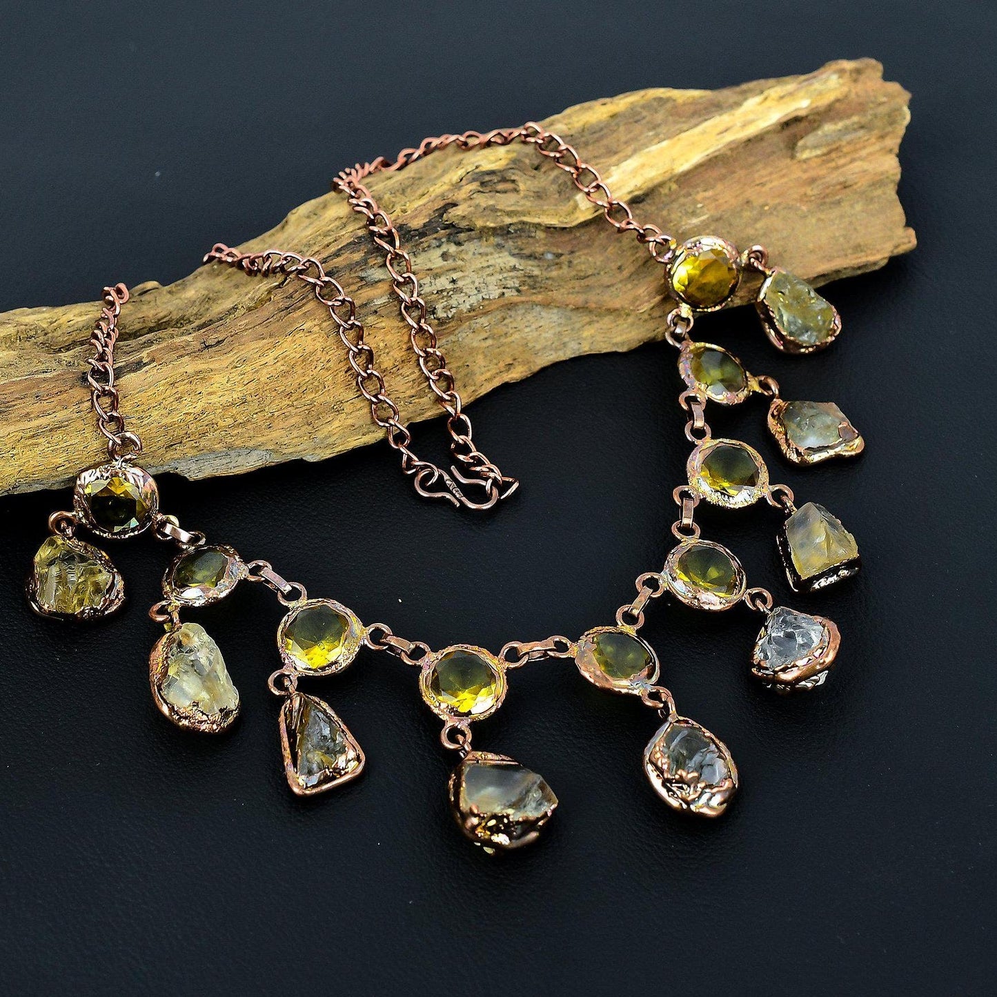 Yellow Citrine Gemstone Necklace