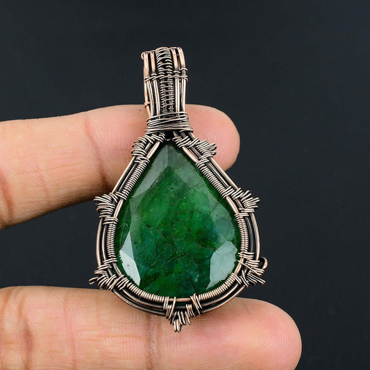 Green Emerald Gemstone Pendant