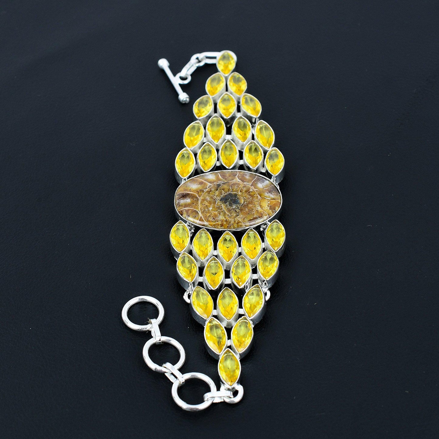 Yellow Citrine Gemstone Bracelet