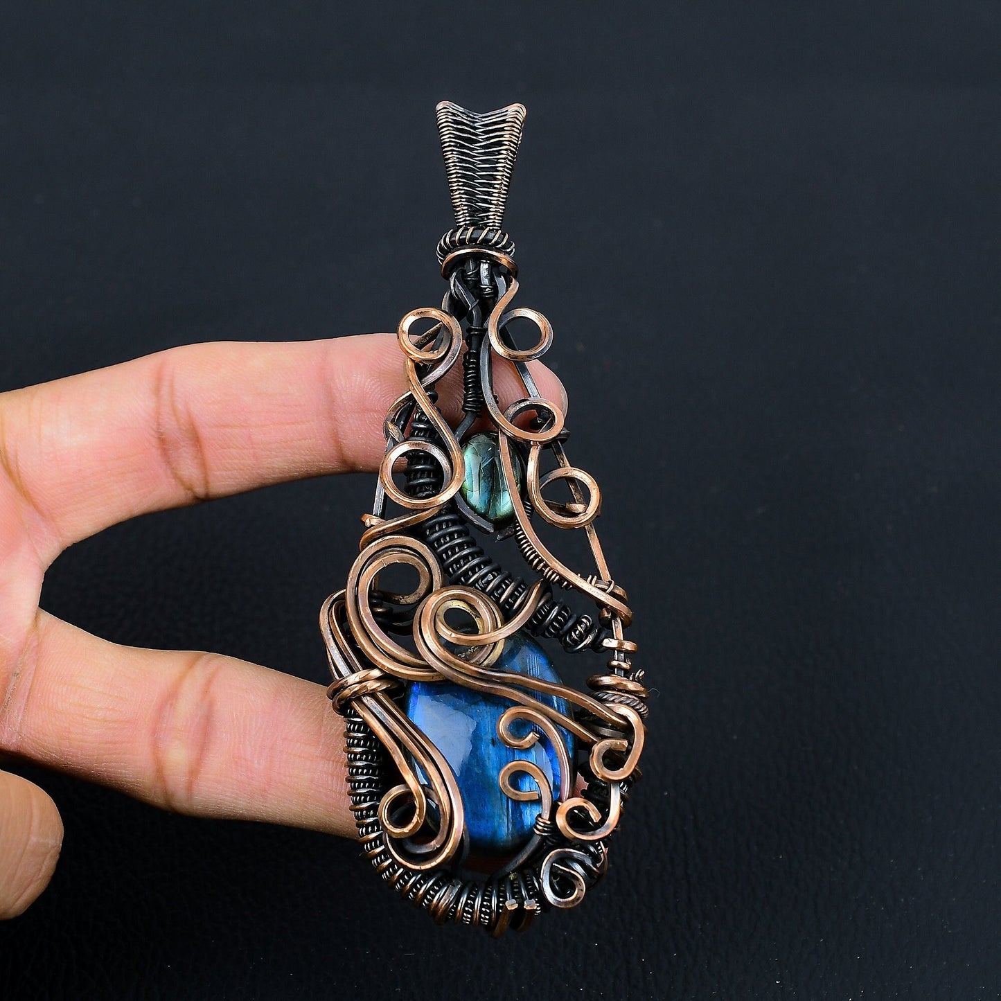 Blue Labradorite Gemstone Pendant