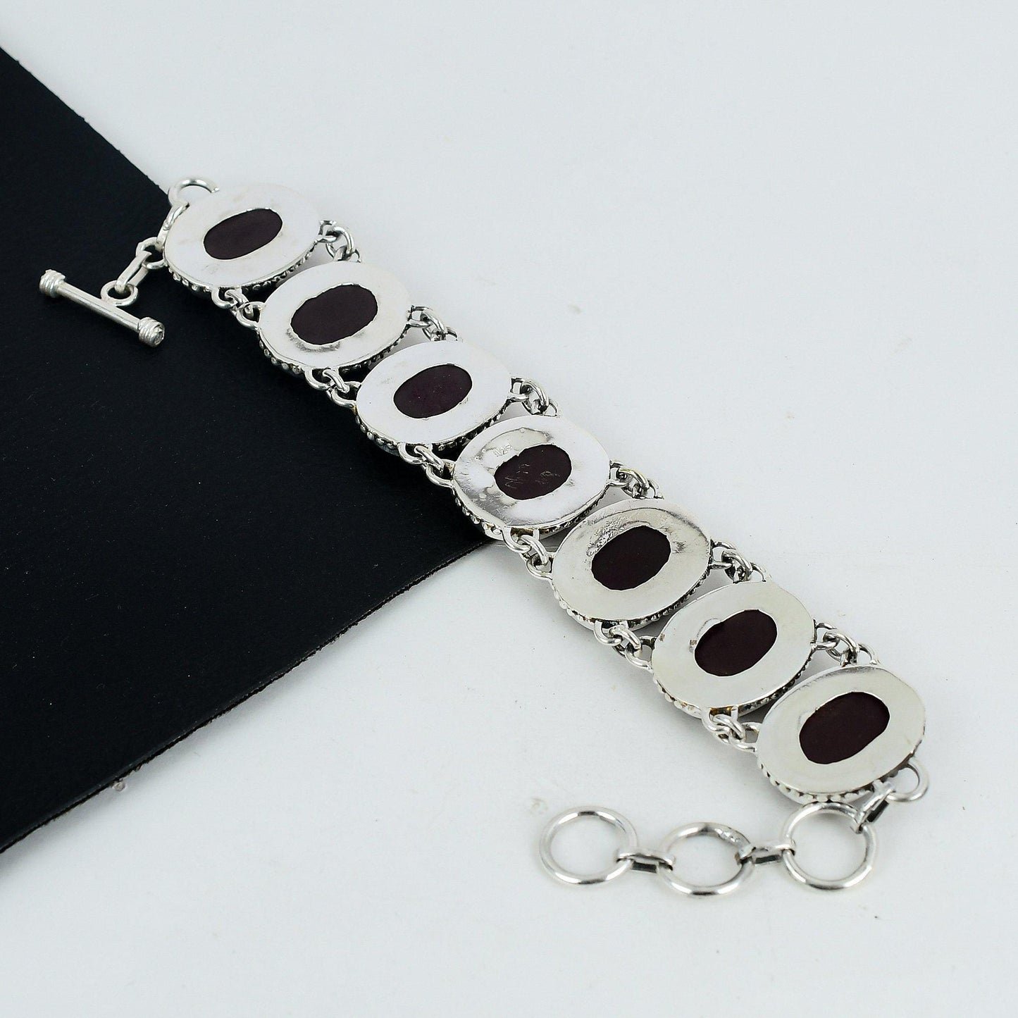 Handmade Red Ruby Sterling Silver Bracelet