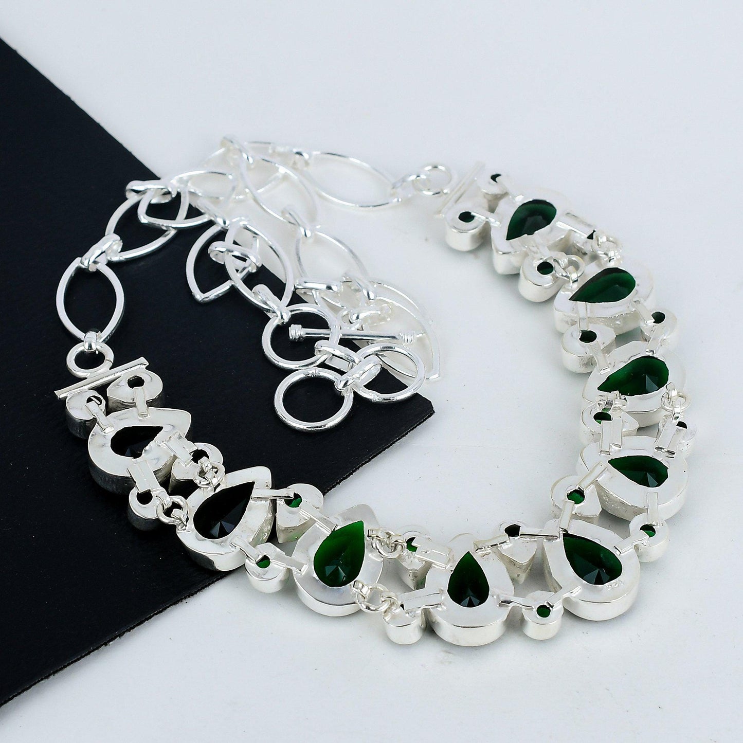 Green Tourmaline Silver Necklace