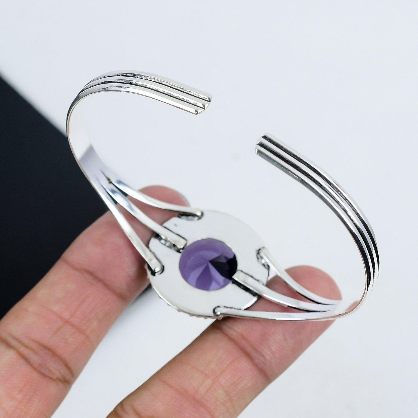 Purple Amethyst Gemstone Bangle