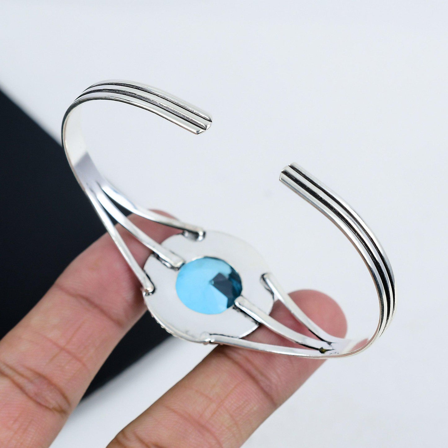 Blue Topaz Gemstone Bangle