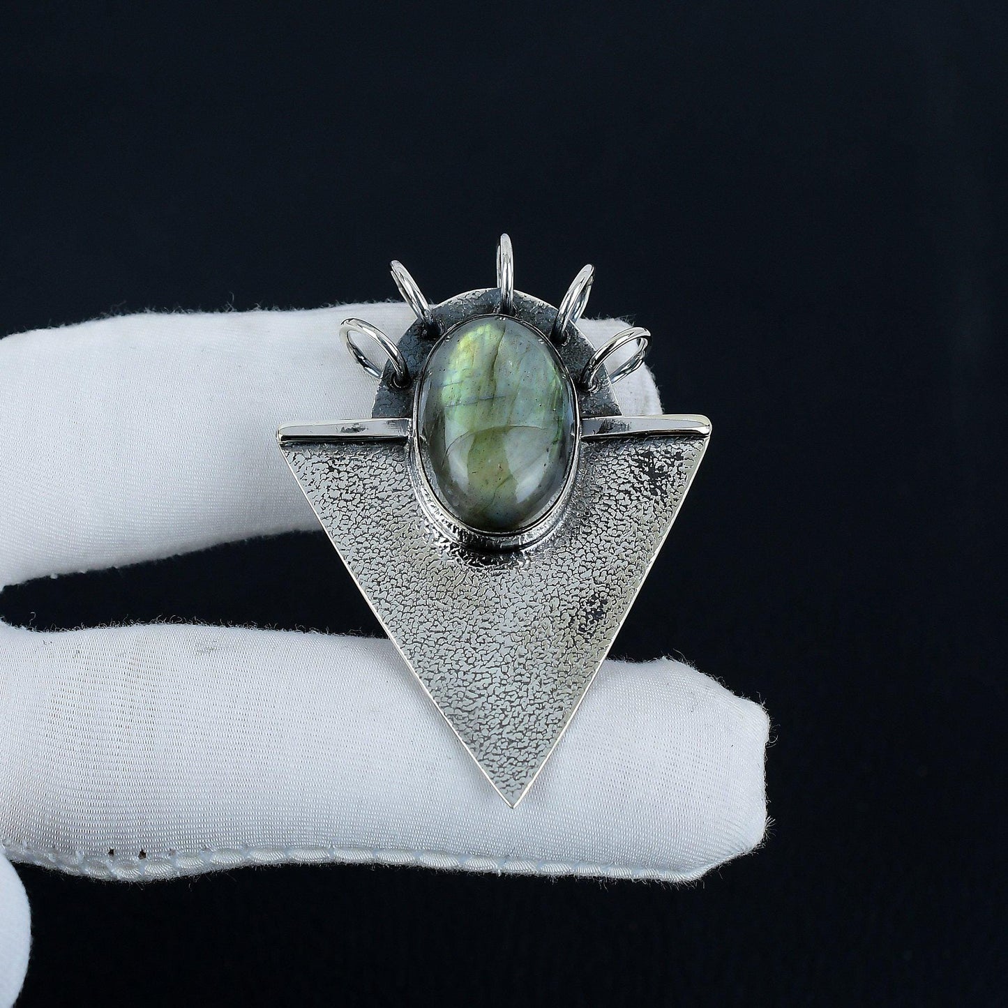 Blue Labradorite Gemstone Pendant