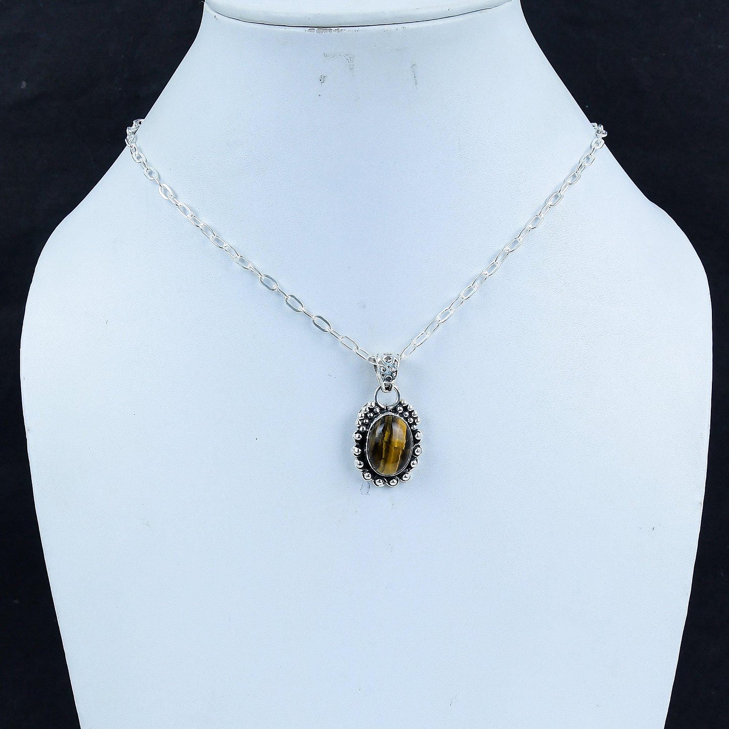 Golden Brown Tiger Eye Gemstone Pendant