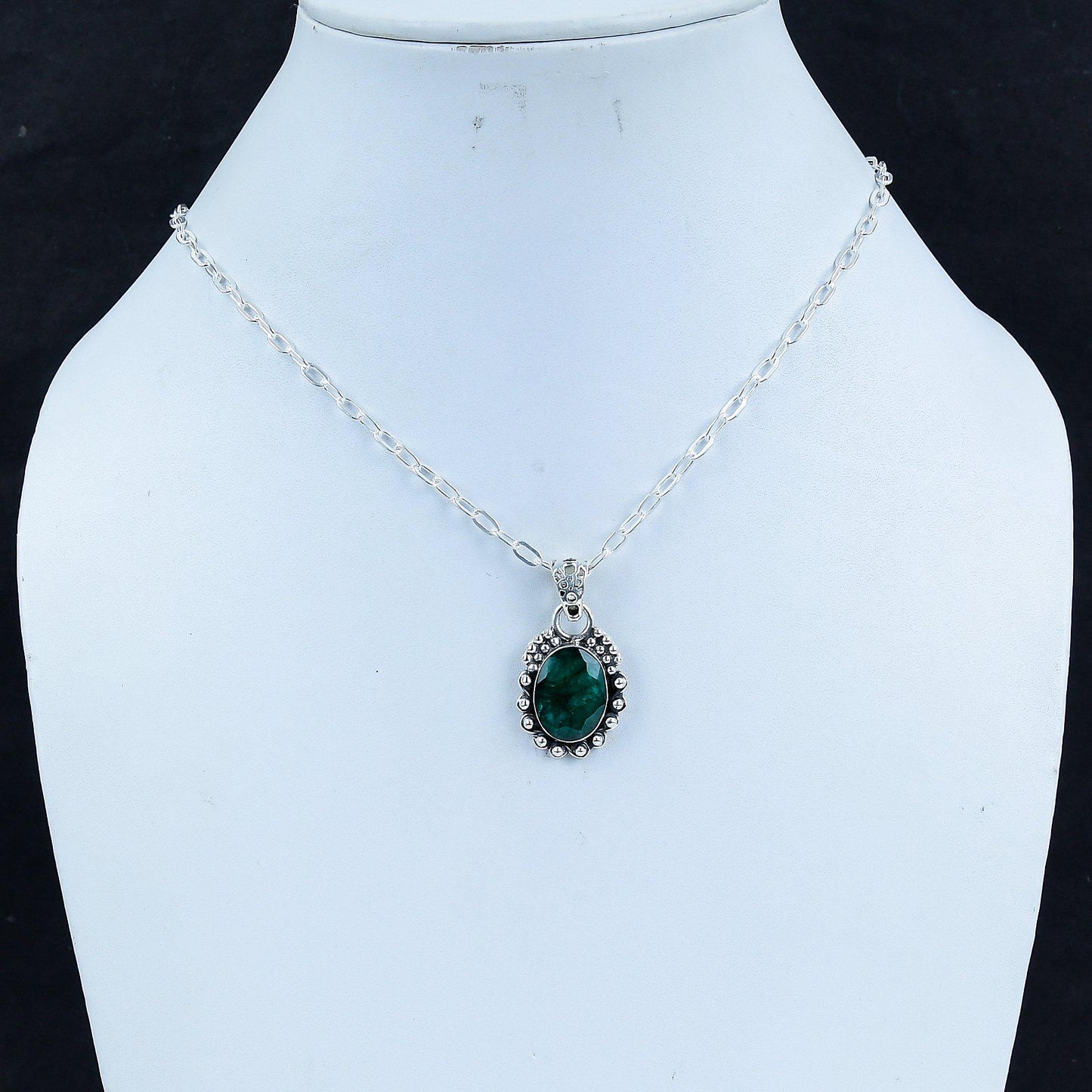 Green Emerald Gemstone Pendant