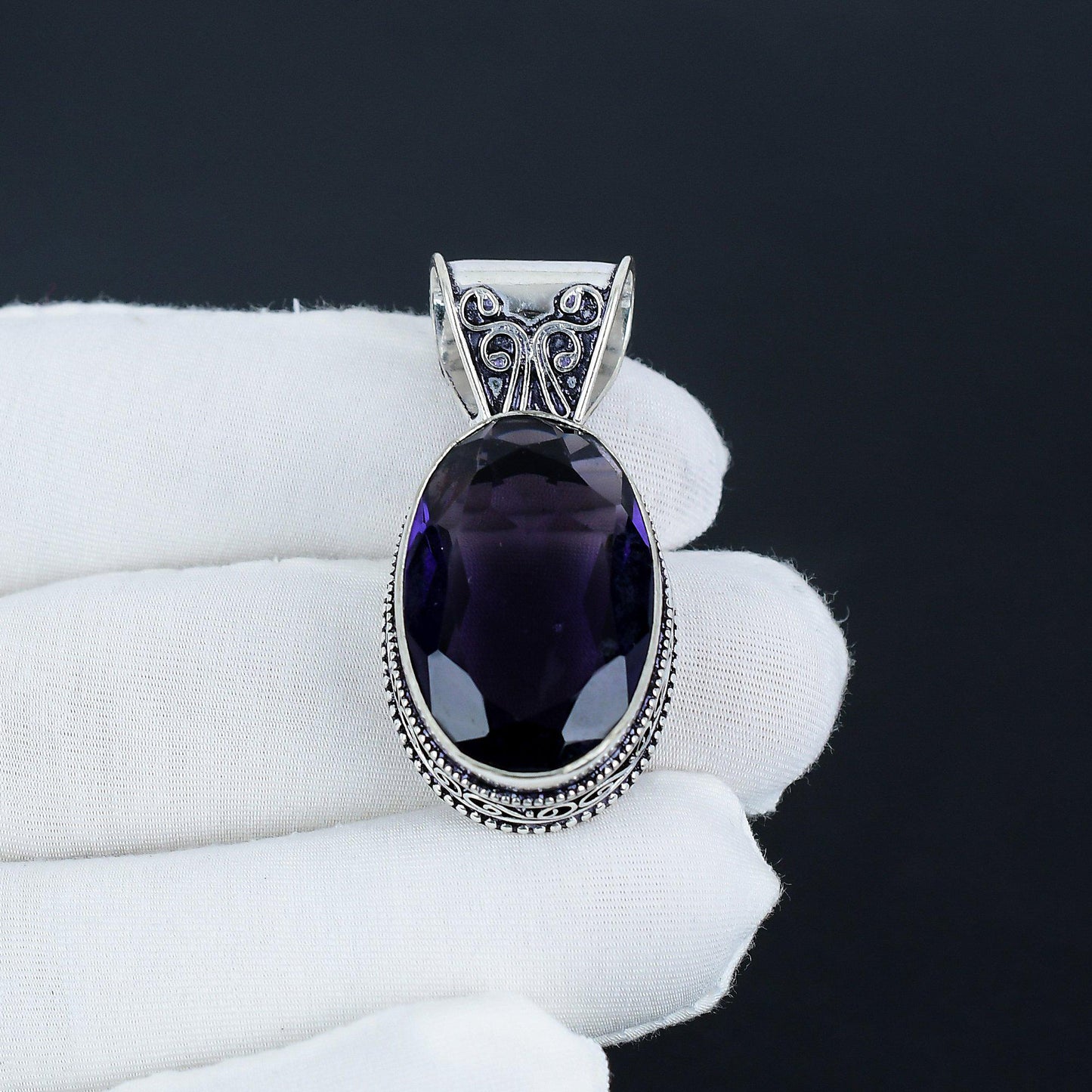 Purple Amethyst Gemstone Pendant