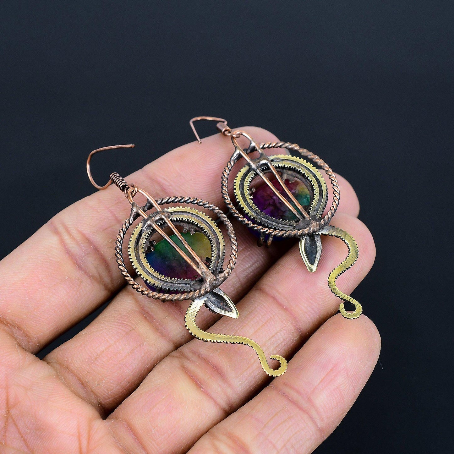 Rainbow Quartz Gemstone Earrings