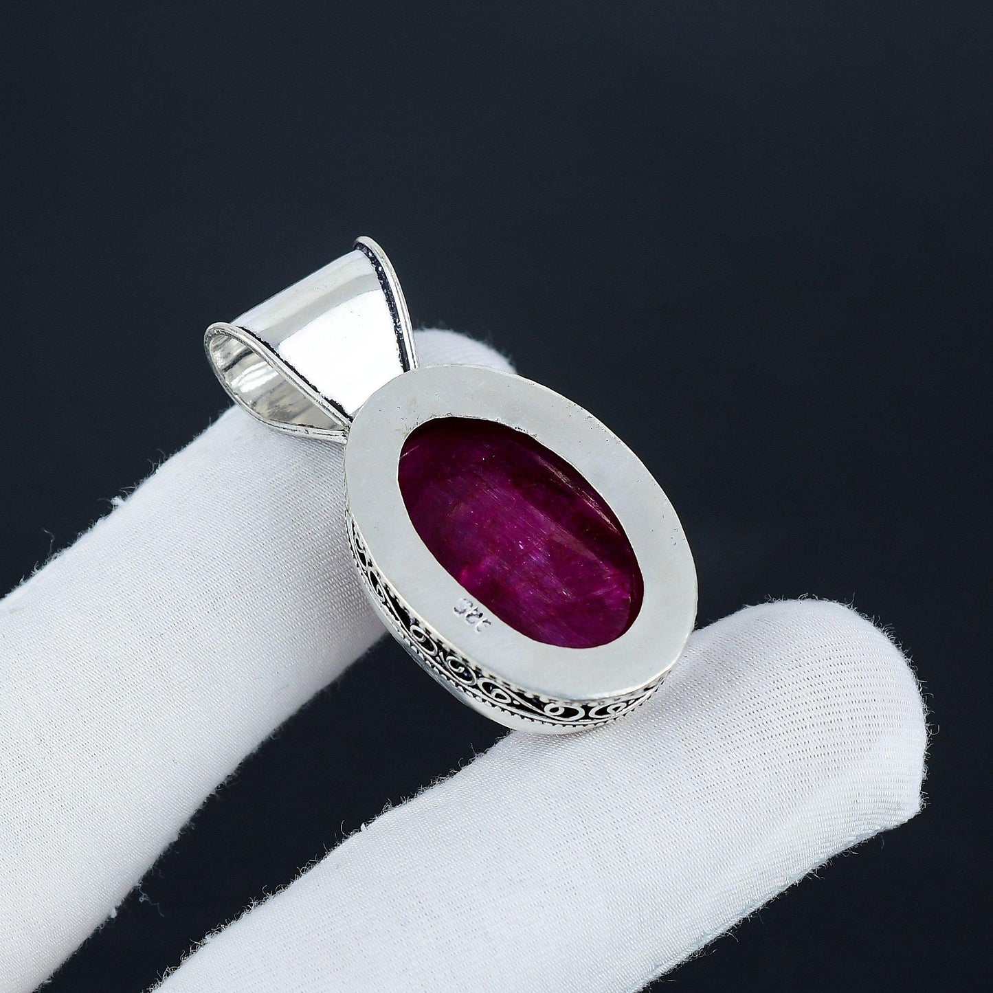 Kashmir Red Ruby Gemstone Pendant