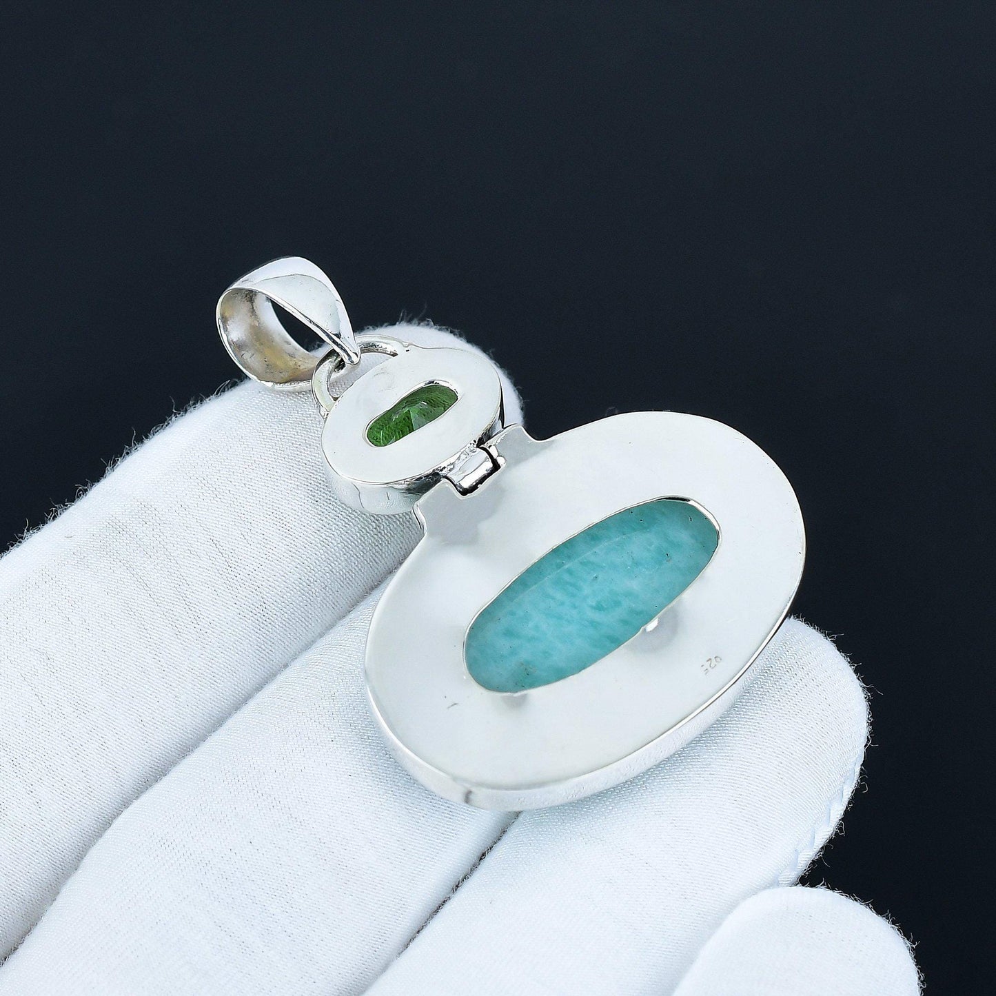 Amazonite & Green Amethyst Pendant