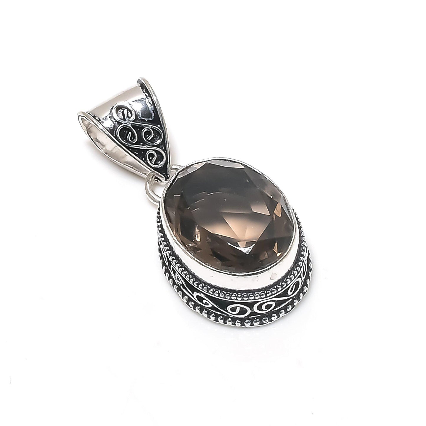 Brown Smoky Topaz Gemstone Pendant