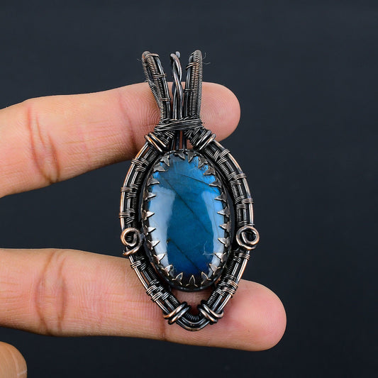 Blue Labradorite Gemstone Pendant