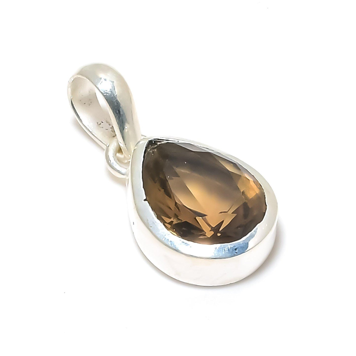 Smoky Brown Topaz Gemstone Pendant