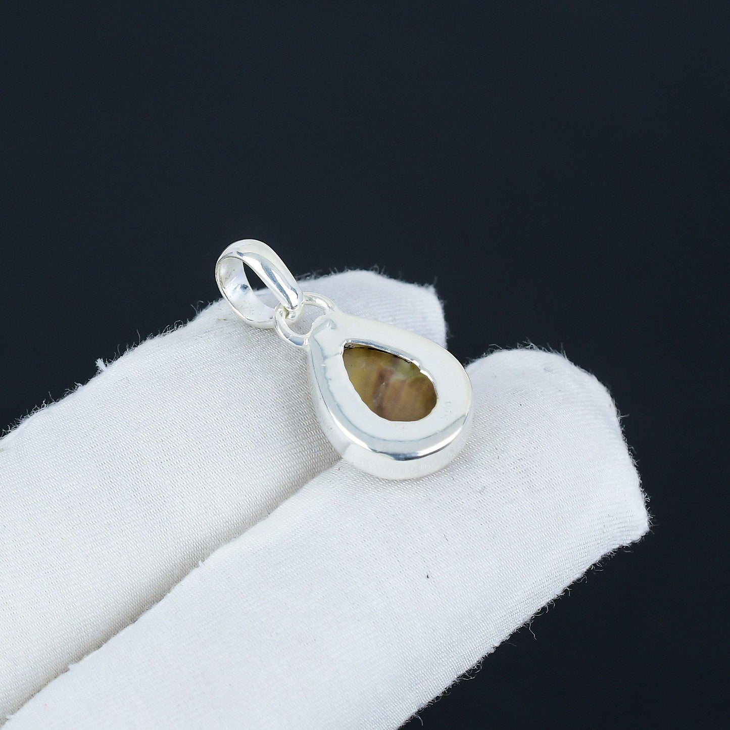 White Mother of Pearl Gemstone Pendant