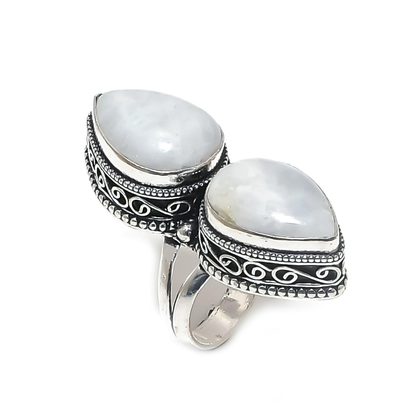 Rainbow Moonstone Gemstone Ring