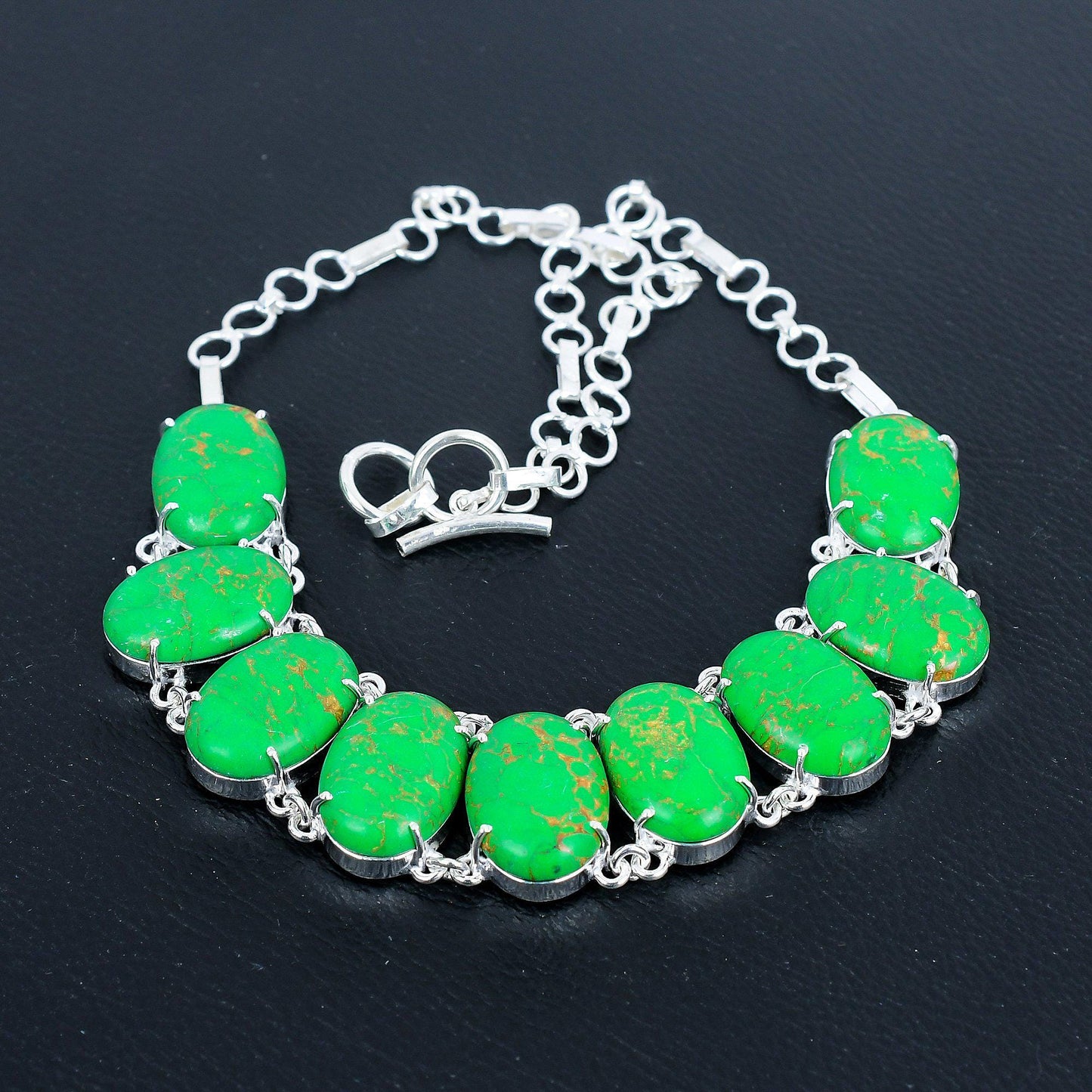Green Turquoise Gemstone Necklace