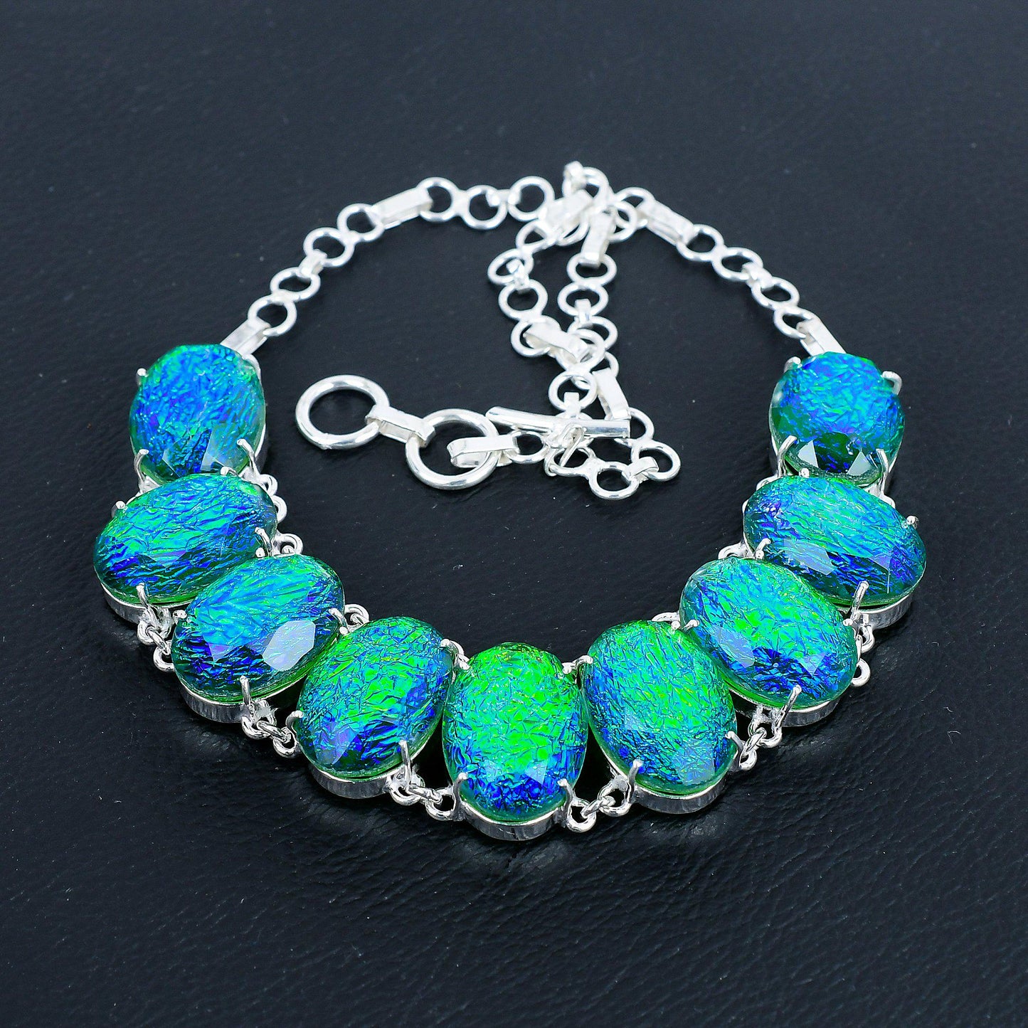 Blue Opal Gemstone Necklace